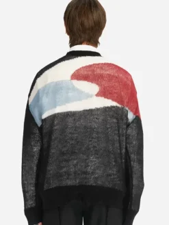 Men C2H4 005 - Ellipse Panelled Mohair Sweater