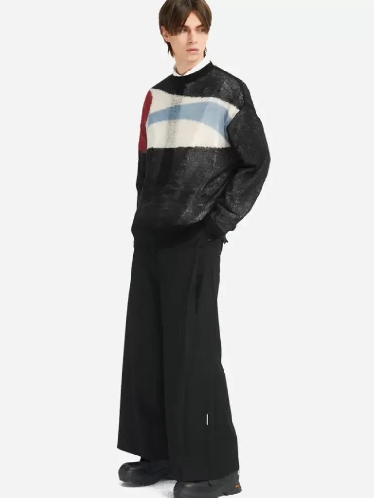 Men C2H4 005 - Ellipse Panelled Mohair Sweater