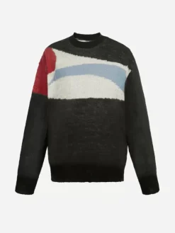 Men C2H4 005 - Ellipse Panelled Mohair Sweater