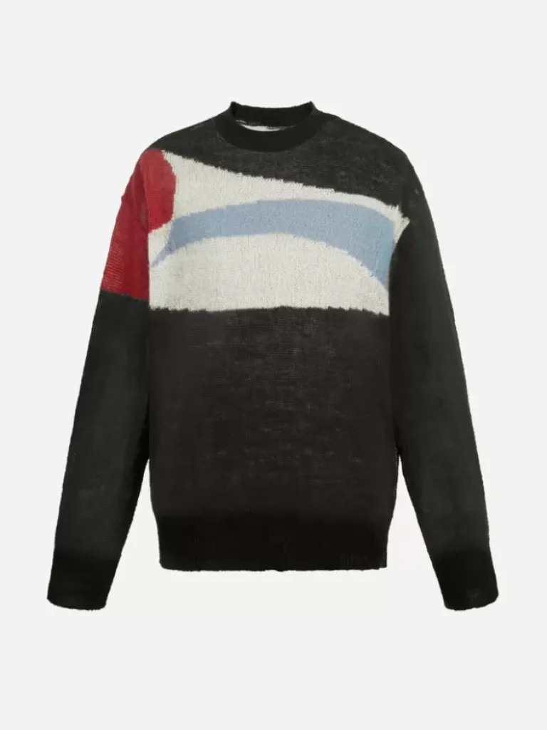 Men C2H4 005 - Ellipse Panelled Mohair Sweater
