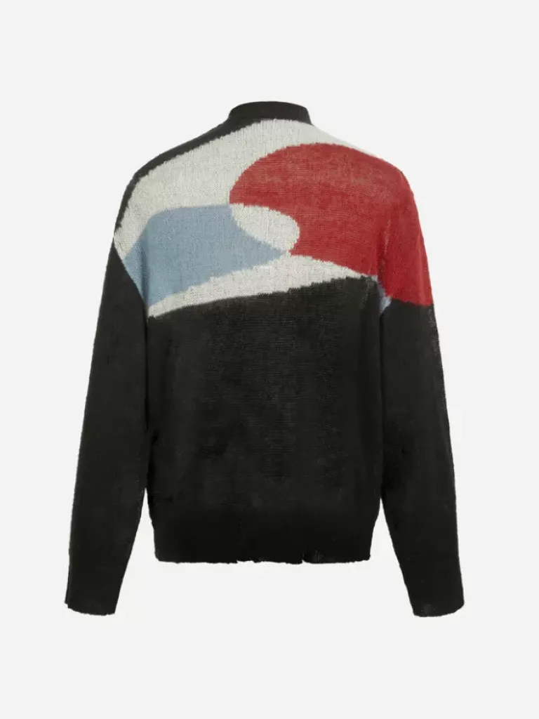 Men C2H4 005 - Ellipse Panelled Mohair Sweater