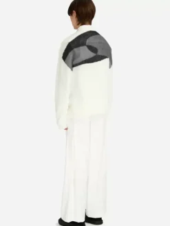Men C2H4 005 - Ellipse Panelled Mohair Sweater