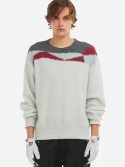 Men C2H4 006 - Ellipse Panelled Mohair Sweater
