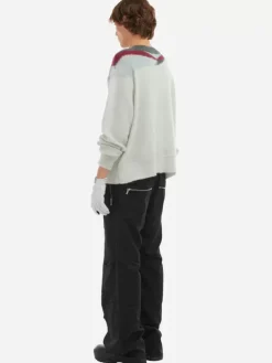 Men C2H4 006 - Ellipse Panelled Mohair Sweater