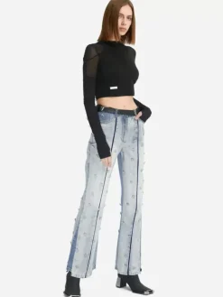 Women C2H4 005 - Emblem Button Jeans