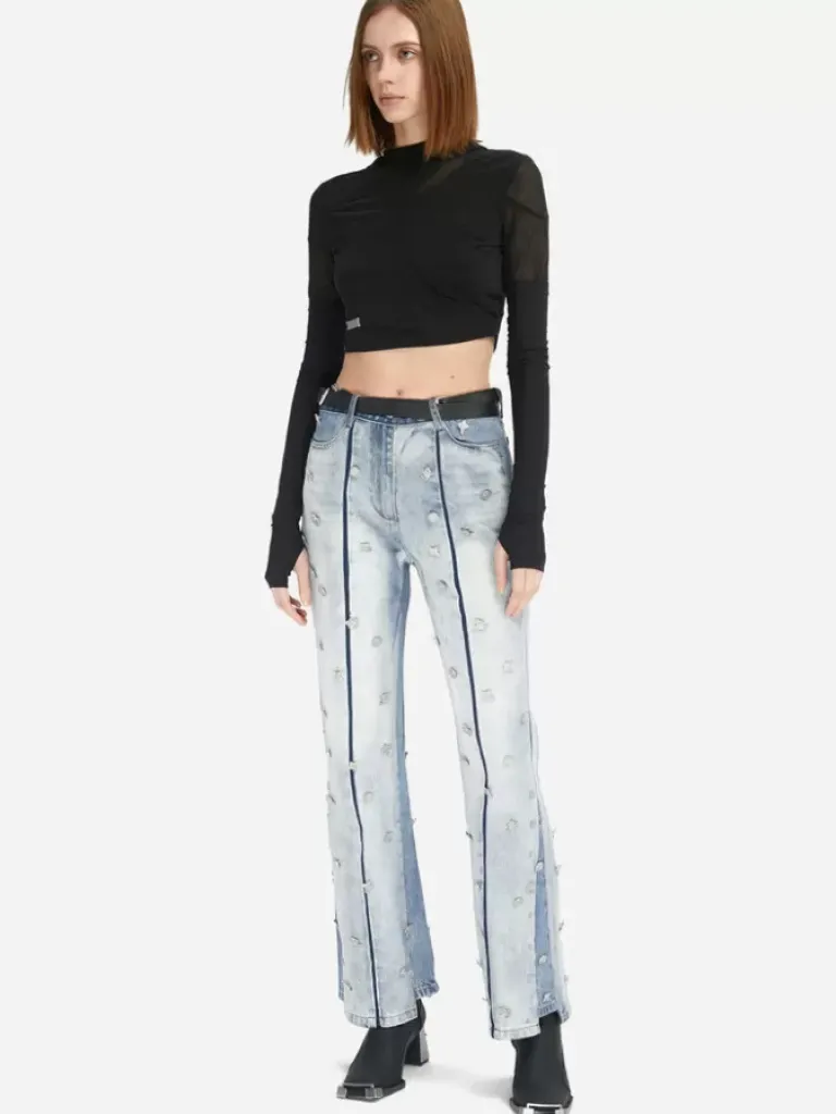Women C2H4 005 - Emblem Button Jeans