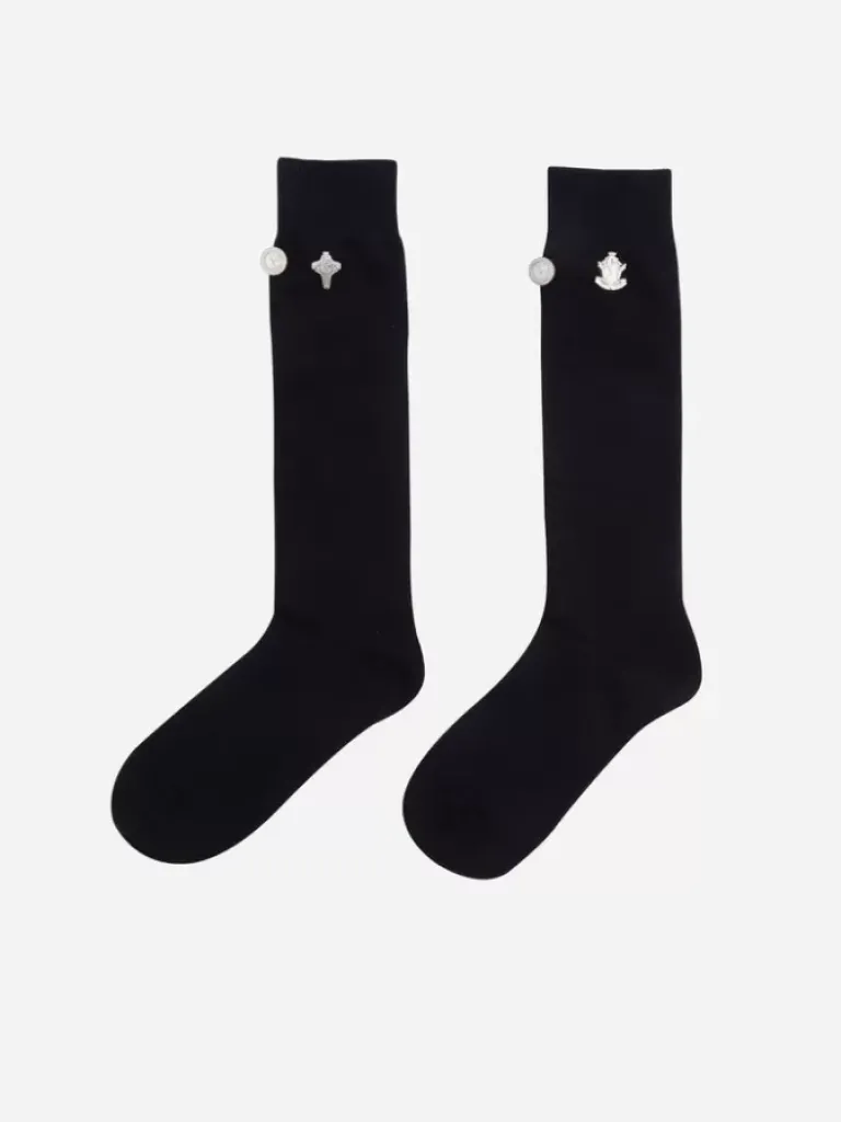 Men C2H4 005 - Emblem Button Socks