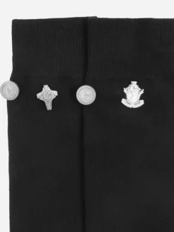 Men C2H4 005 - Emblem Button Socks