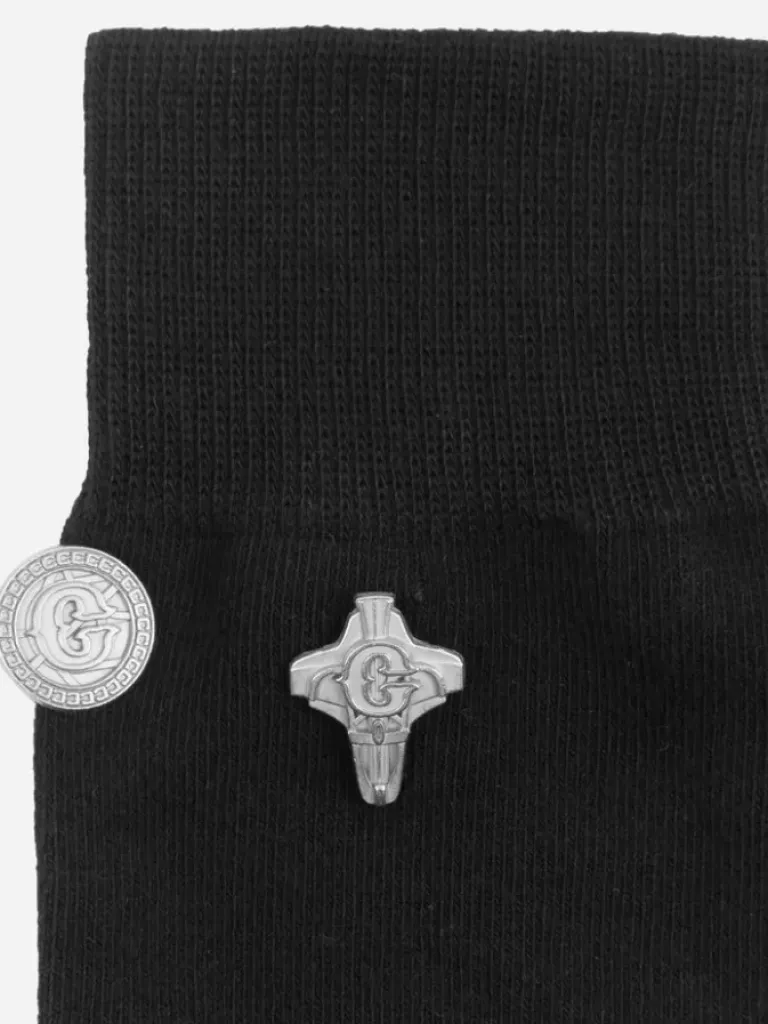 Men C2H4 005 - Emblem Button Socks