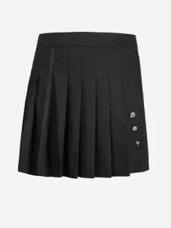 Women C2H4 005 - Emblem Pleated Miniskirt