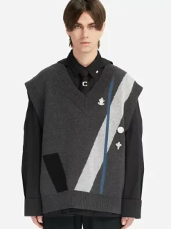 Men C2H4 005 - Geometry Knit Vest