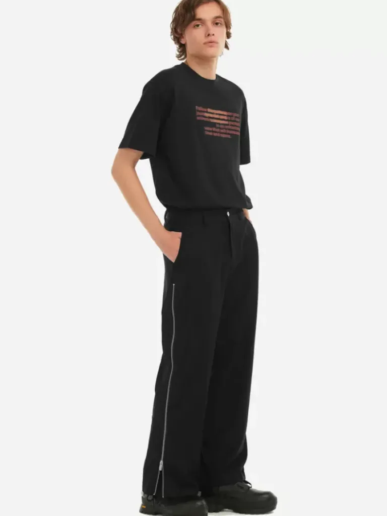 Men C2H4 006 - "Hidden Luster" Zipper Tailored Trousers