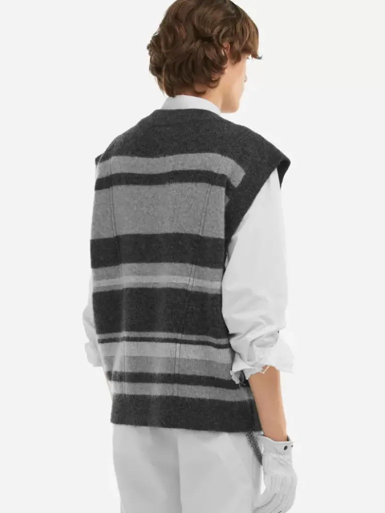 Men C2H4 006 - Hollow Out V-Neck Knit Vest