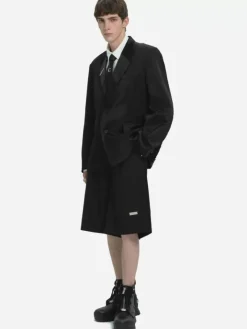 Men C2H4 004 - Inside-Out Panelled Smoke Tailored Jacket