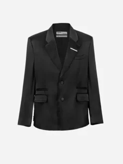 Men C2H4 004 - Inside-Out Panelled Smoke Tailored Jacket
