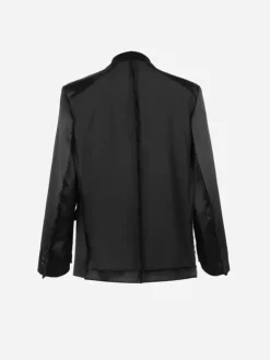 Men C2H4 004 - Inside-Out Panelled Smoke Tailored Jacket