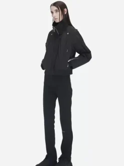 Women C2H4 002 - Intervein Panelled Double Collar Jacket