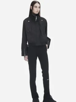 Women C2H4 002 - Intervein Panelled Double Collar Jacket