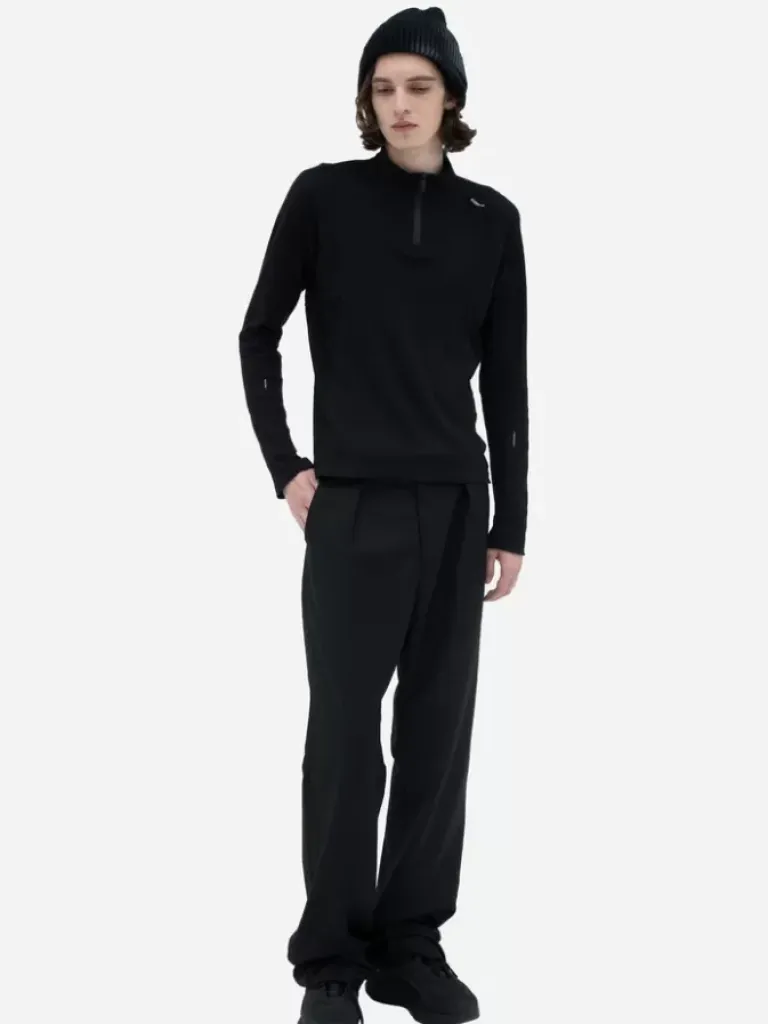 Men C2H4 002 - Intervein Panelled Long-Sleeve Jersey T-Shirt