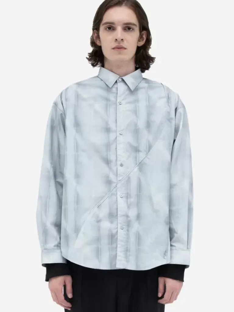 Men C2H4 002 - Intervein Panelled Shirt
