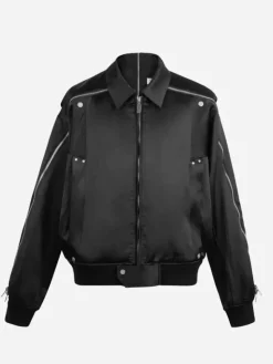 Men C2H4 005 - Intervein Zipper Bomber Jacket