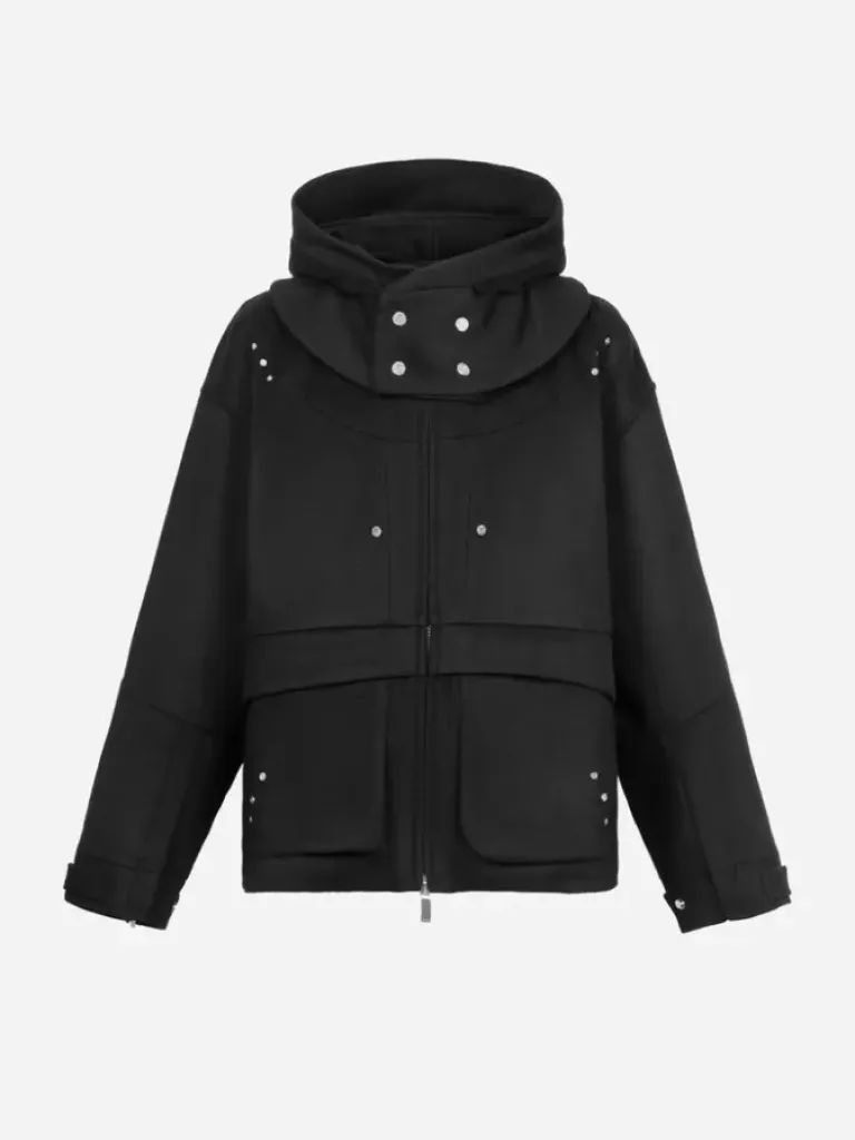 Men C2H4 006 - Intervene Paneled Woolen Windbreaker