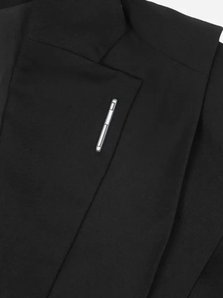 Women C2H4 004 - Layered Arc Cutting Tailored Jacket