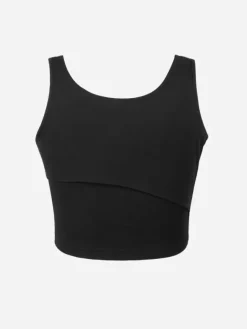 Women C2H4 004 - Layered Arch Cutting Knit Tank-Top