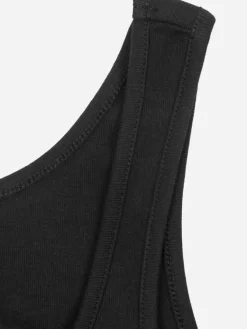 Women C2H4 004 - Layered Arch Cutting Knit Tank-Top