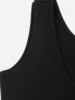 Women C2H4 004 - Layered Arch Cutting Knit Tank-Top