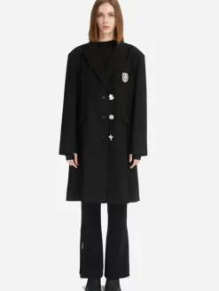 Women C2H4 005 - Layered Cut Out Tailored Coat