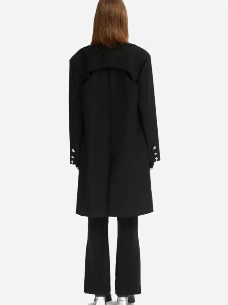 Women C2H4 005 - Layered Cut Out Tailored Coat