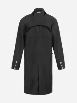 Women C2H4 005 - Layered Cut Out Tailored Coat