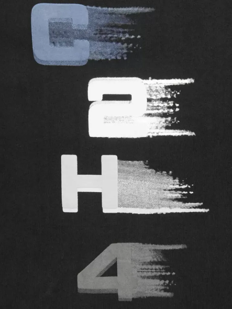 Men C2H4 005 - Layered Print Logo T-Shirt