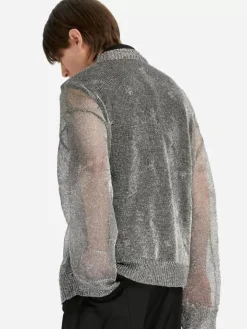 Men C2H4 005 - Metallic Fusion Knit Sweater