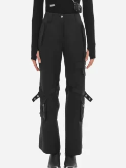 Women C2H4 006 - Multi-Pockets Flared Cargo Pants