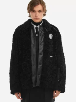 Men C2H4 006 - Panelled Berber Fleece Coat
