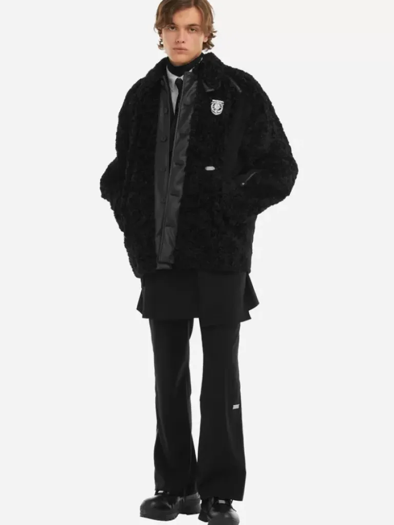 Men C2H4 006 - Panelled Berber Fleece Coat