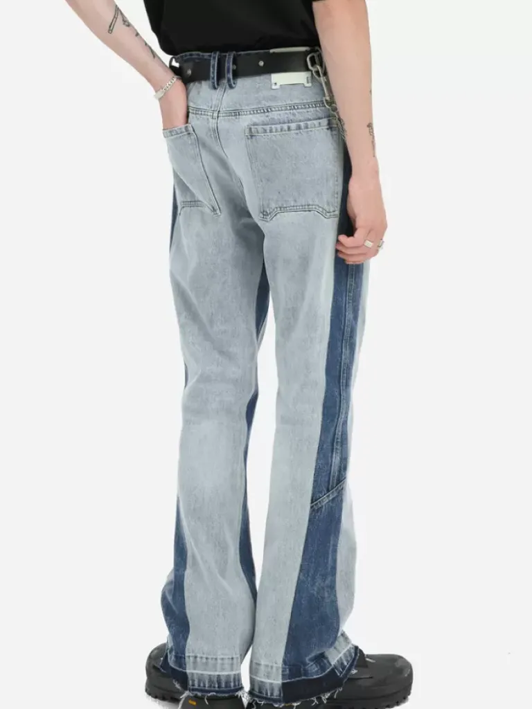 Men C2H4 004 - Panelled Cropped Jeans