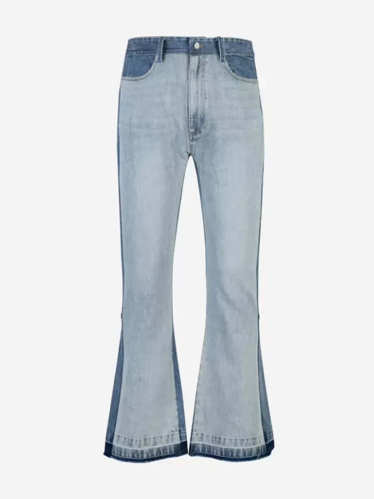 Men C2H4 004 - Panelled Cropped Jeans