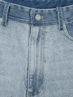 Men C2H4 004 - Panelled Cropped Jeans