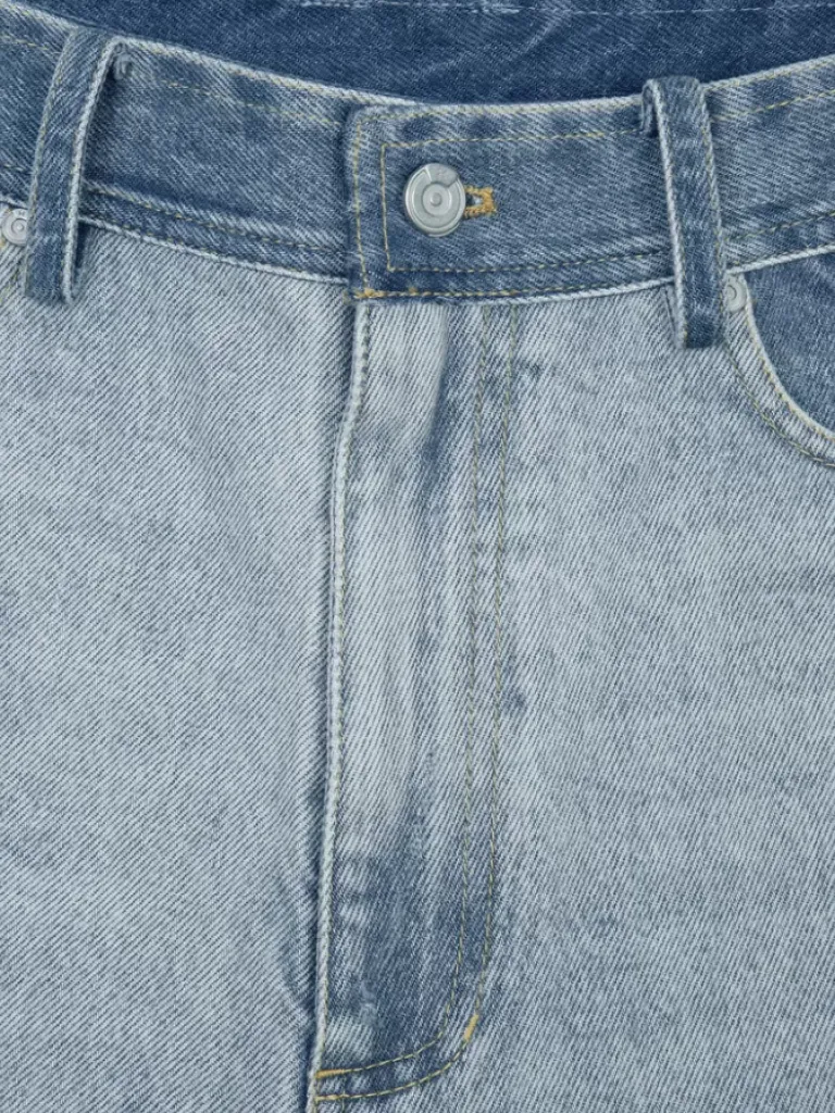 Men C2H4 004 - Panelled Cropped Jeans