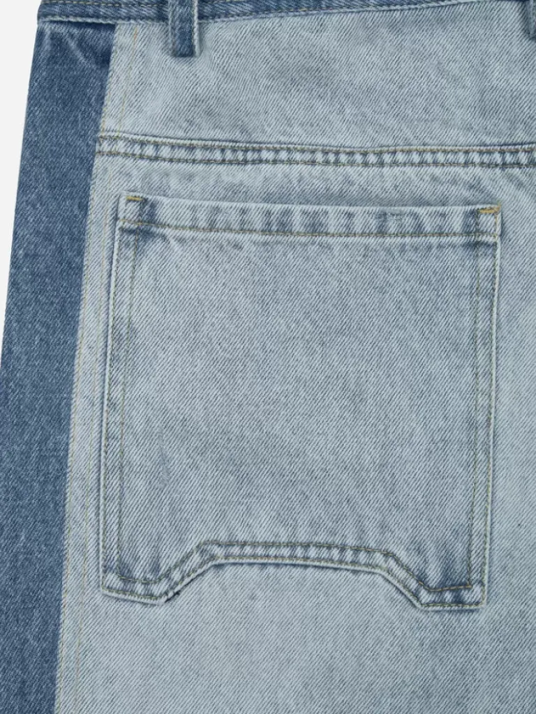 Men C2H4 004 - Panelled Cropped Jeans