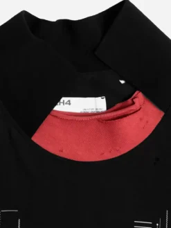 Men C2H4 003 - Panelled Distressed Double Layer Long-Sleeve T-Shirt
