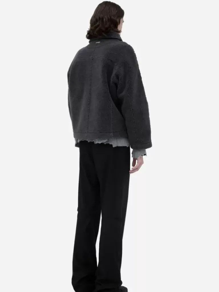 Men C2H4 002 - Panelled Streamline Shearling Jacket