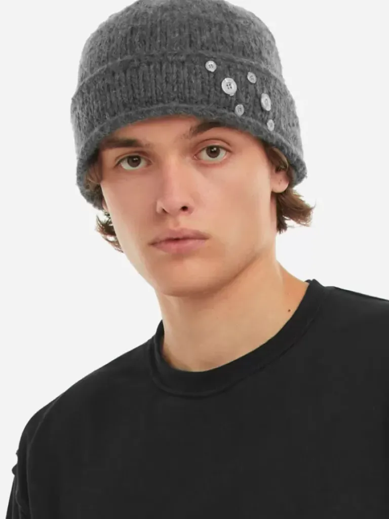 Men C2H4 006 - "Parallel Spot" Knit Covert Beanie