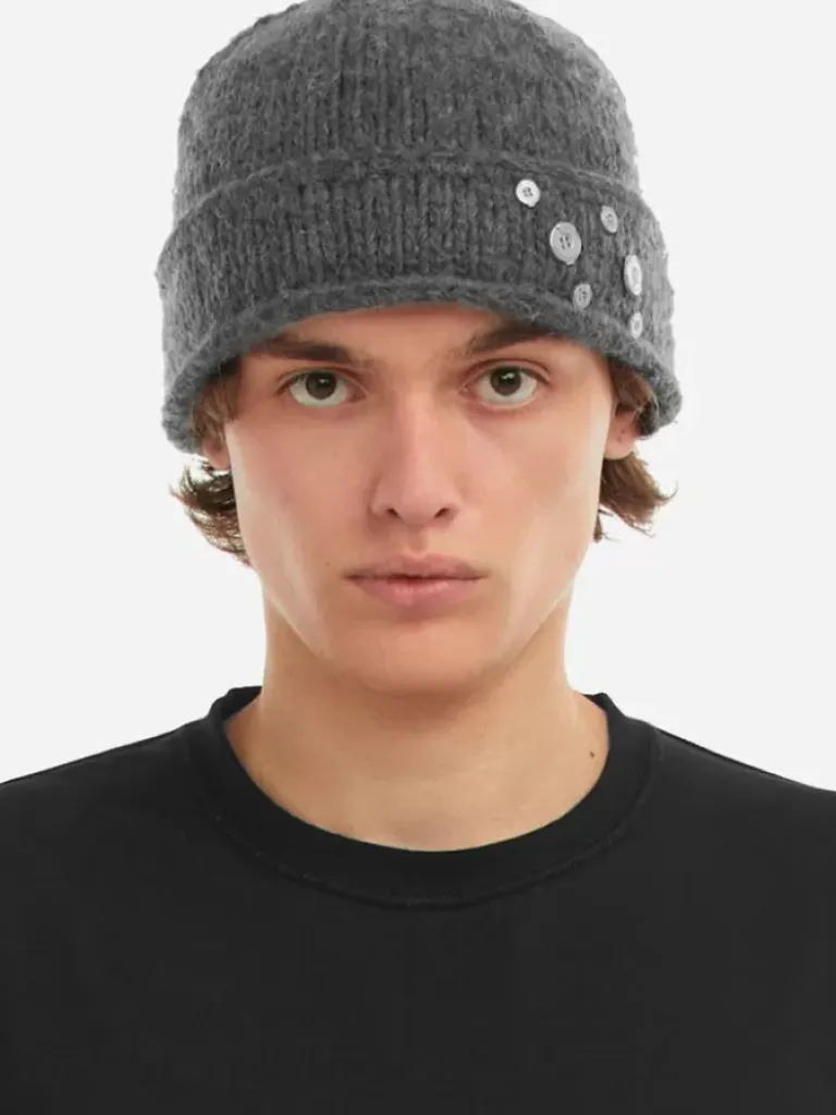 Men C2H4 006 - "Parallel Spot" Knit Covert Beanie