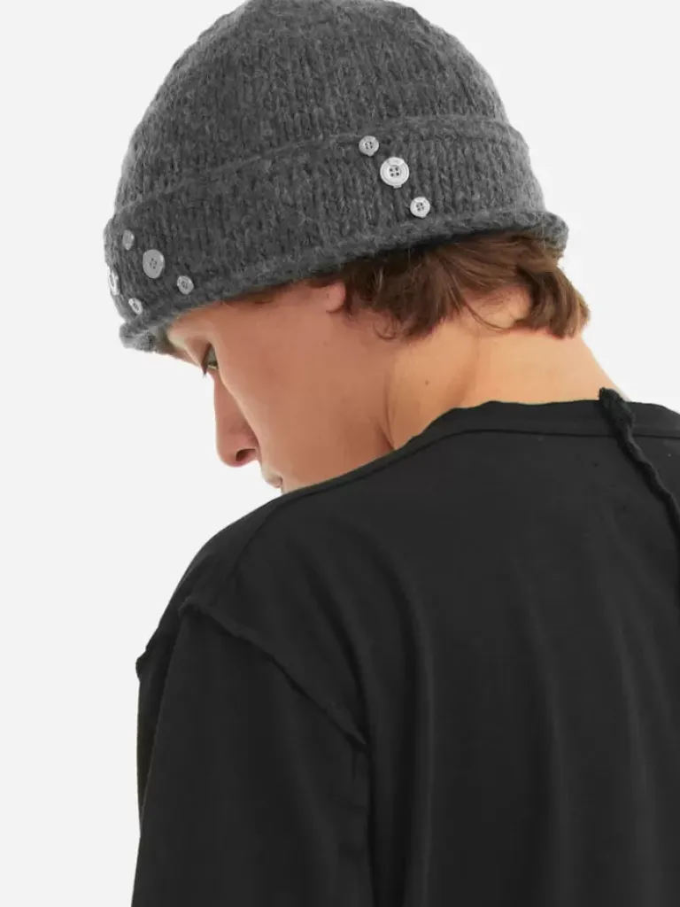Men C2H4 006 - "Parallel Spot" Knit Covert Beanie