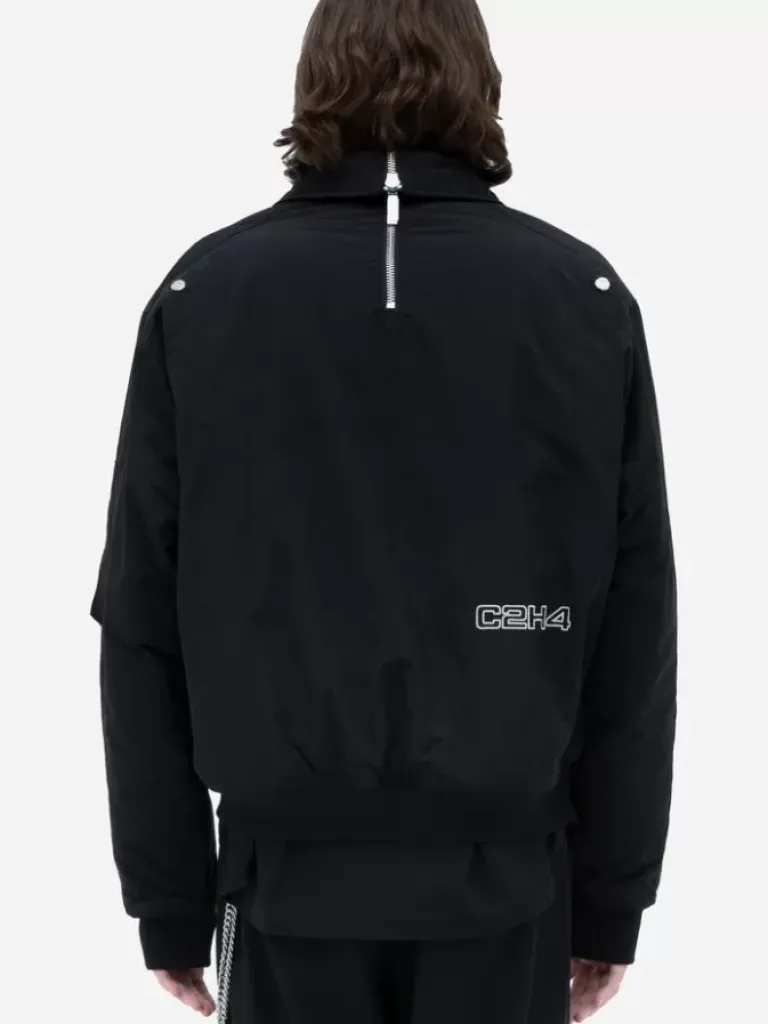 Men C2H4 002 - Quilted Intervein Bomber Jacket
