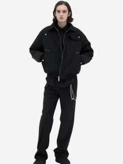 Men C2H4 002 - Quilted Intervein Bomber Jacket